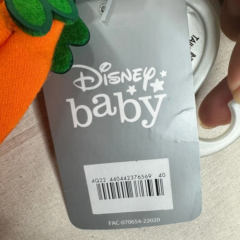 New Disney‎ Baby Mickey Mouse Ear Beanie Hat size 0-1 Years Orange